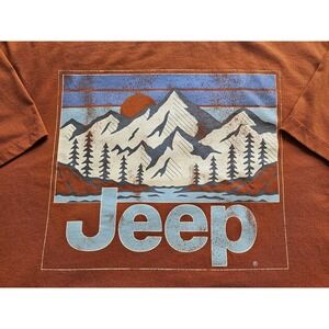 Jeep Men's Burnt Orange Rust Graphic Short Sleeve T-Shirt, Size 2XL